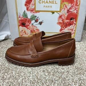 Madewell Brown Leather Penny Loafers